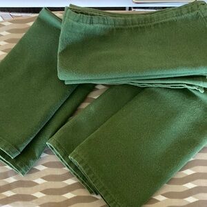 Green 100% cotton napkins - set of 8